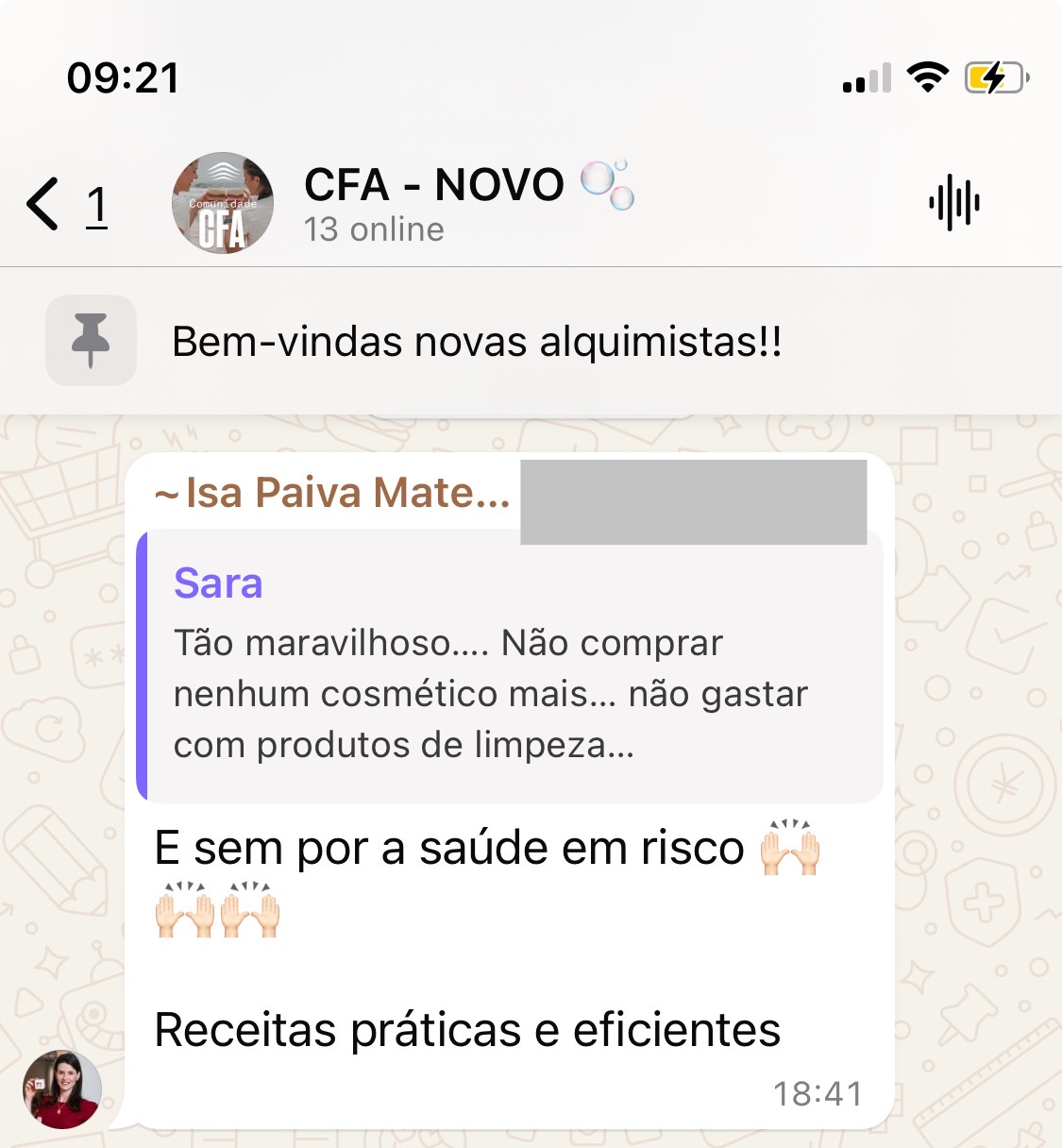 Depoimento de aluna sobre o Método AGS